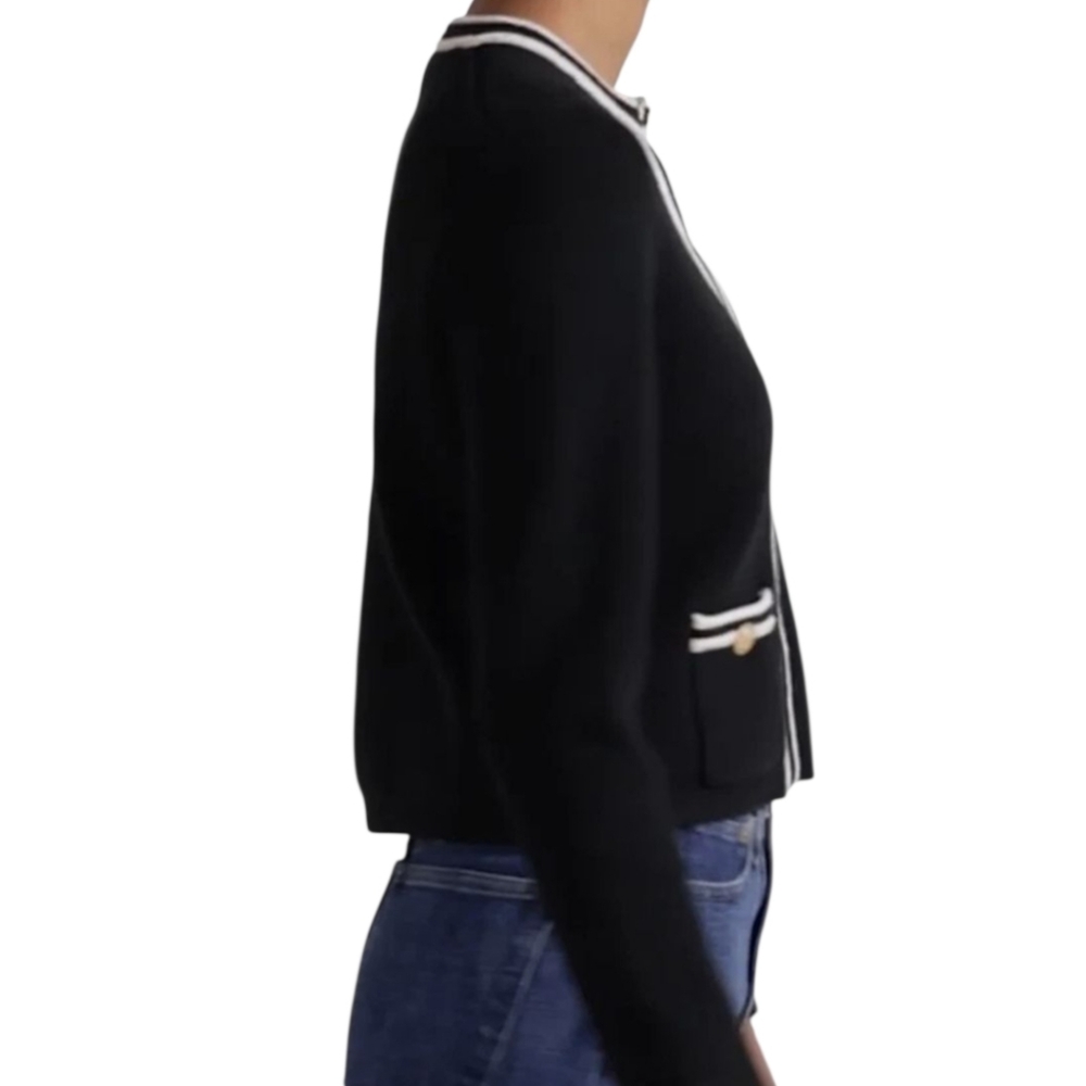 J. Crew Emilie Sweater Lady Jacket With Contrast Trim - Picture 3 of 16